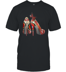 NFL San Francisco 49ers High Heel Butterfly Rhinestone Tide Men's T-Shirt - NFLFanGift