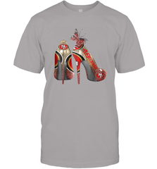 NFL San Francisco 49ers High Heel Butterfly Rhinestone Tide Men's T-Shirt - NFLFanGift