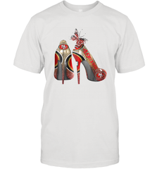 NFL San Francisco 49ers High Heel Butterfly Rhinestone Tide Men's T-Shirt - NFLFanGift