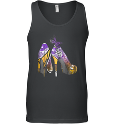 NFL Minnesota Vikings High Heel Butterfly Rhinestone Tide Tank Top - NFLFanGift
