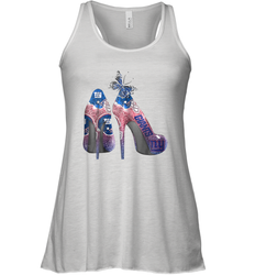 NFL New York Giants High Heel Butterfly Rhinestone Tide Racerback Tank - NFLFanGift
