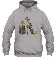 NFL New Orleans Saints High Heel Butterfly Rhinestone Tide Hoodie - NFLFanGift
