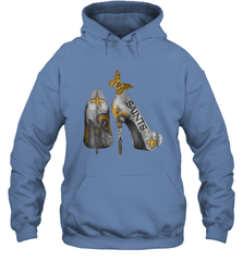 NFL New Orleans Saints High Heel Butterfly Rhinestone Tide Hoodie - NFLFanGift