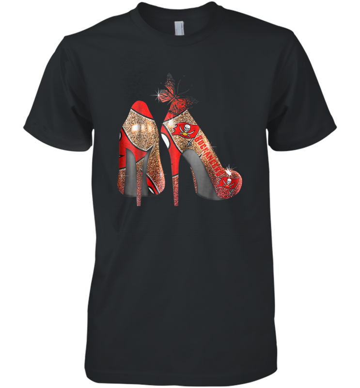 NFLTampa Bay Buccaneers High Heel Butterfly Rhinestone Tide Men's Premium T-Shirt - NFLFanGift