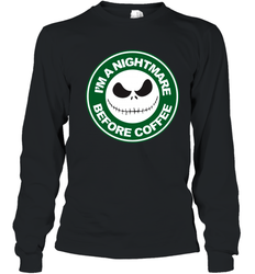 Starbucks Inspired Jack Skellington Coffee I'm A Nightmare Before Coffee Youth Long Sleeve T-Shirt - NFLFanGift
