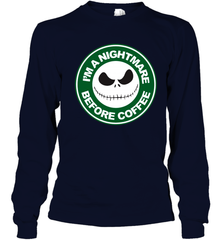 Starbucks Inspired Jack Skellington Coffee I'm A Nightmare Before Coffee Youth Long Sleeve T-Shirt - NFLFanGift