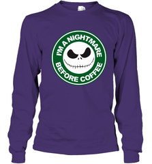 Starbucks Inspired Jack Skellington Coffee I'm A Nightmare Before Coffee Youth Long Sleeve T-Shirt - NFLFanGift