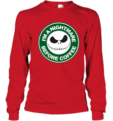 Starbucks Inspired Jack Skellington Coffee I'm A Nightmare Before Coffee Youth Long Sleeve T-Shirt - NFLFanGift