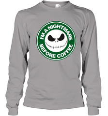 Starbucks Inspired Jack Skellington Coffee I'm A Nightmare Before Coffee Youth Long Sleeve T-Shirt - NFLFanGift