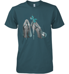 NFL Philadelphia Eagles High Heel Butterfly Rhinestone Tide Men's Premium T-Shirt - NFLFanGift