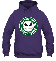 Starbucks Inspired Jack Skellington Coffee I'm A Nightmare Before Coffee Hoodie - NFLFanGift