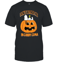 Don't Bother Me In Candy Coma Funny Snoopy Pumpkin Halloween Men's T-Shirt - NFLFanGift