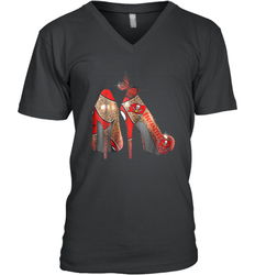 NFLTampa Bay Buccaneers High Heel Butterfly Rhinestone Tide Men's Vneck - NFLFanGift