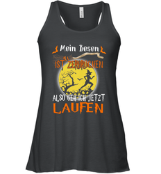 Mein Besen ist zerbrochen also geh ich jetzt Laufen Halloween Racerback Tank - NFLFanGift