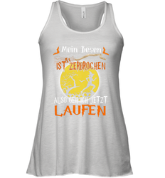 Mein Besen ist zerbrochen also geh ich jetzt Laufen Halloween Racerback Tank - NFLFanGift